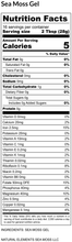 Load image into Gallery viewer, Natural Elements Sea Moss Plain Sea Moss Gel Nutritional Label