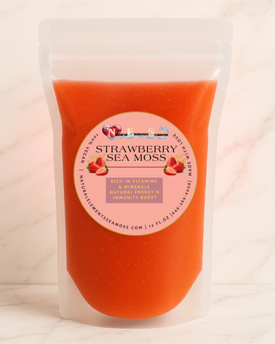 Natural Elements Sea Moss Gel Strawberry Flavor Gel 12oz