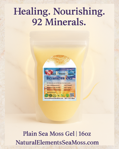 Natural Elements Sea Moss 16oz plain sea moss gel 92 minerals